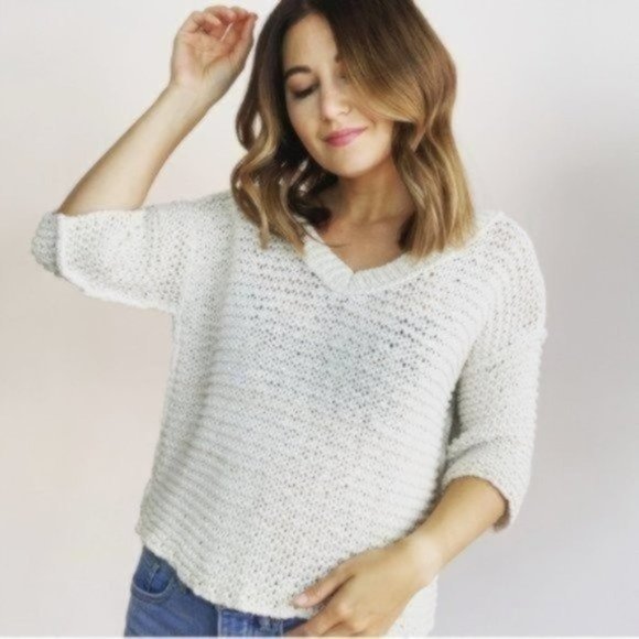Free People Sweaters - Free People Loose Knit Ivory Sweater